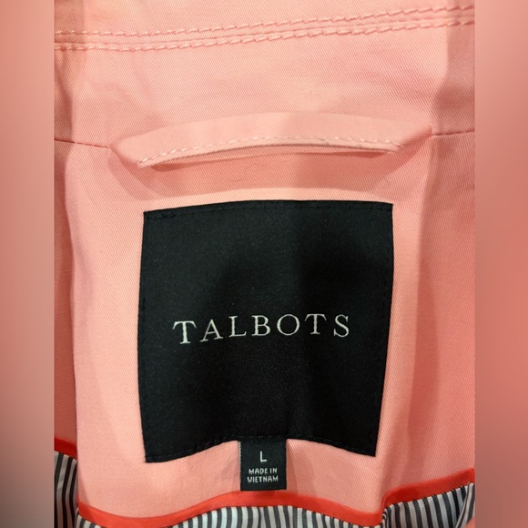 Talbots Women’s Pink Trench Coat, Size L - Picture 9 of 10